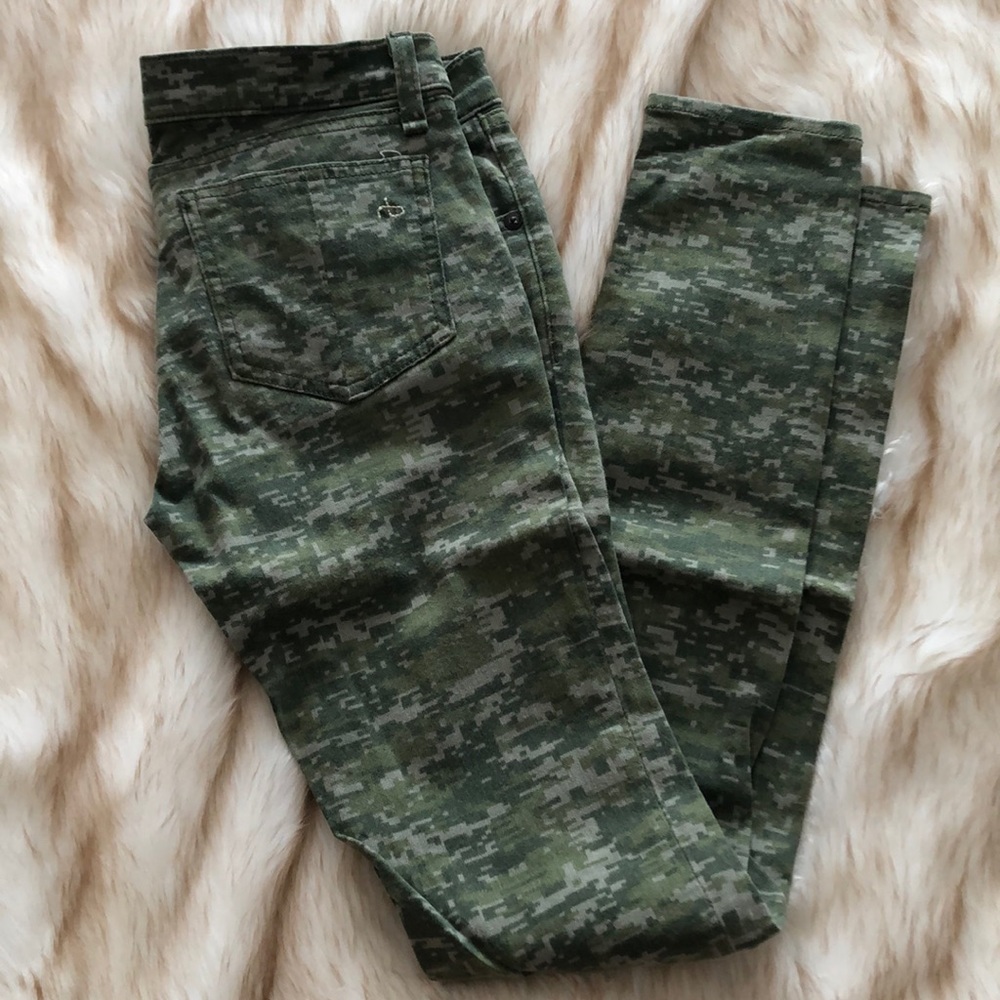 Rag and Bone Rare army print skinny jeans
